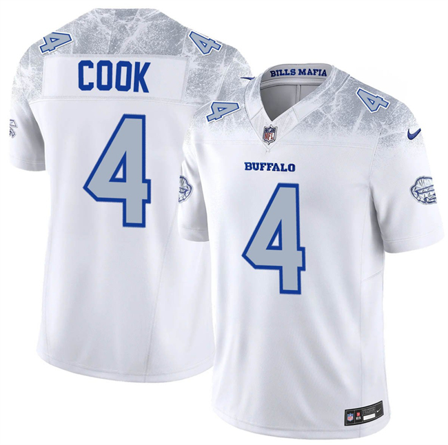Men's Buffalo Bills #4 James Cook Rivalries Stitched Jersey